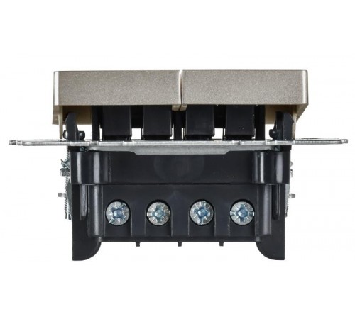 BRITE Выключатель 2-клавишный перекрестный 10А ВС10-2-3-БрШ шампань  BR-V23-0-10-K37  IEK