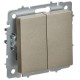 BRITE Выключатель 2-клавишный перекрестный 10А ВС10-2-3-БрШ шампань  BR-V23-0-10-K37  IEK