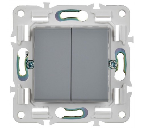 SKANDY Выключатель 2-клавишный перекрестный 10А SK-V06Gr серый   SK-V23-0-10-K03  IEK