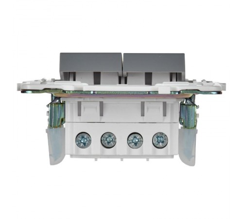 SKANDY Выключатель 2-клавишный перекрестный 10А SK-V06Gr серый   SK-V23-0-10-K03  IEK