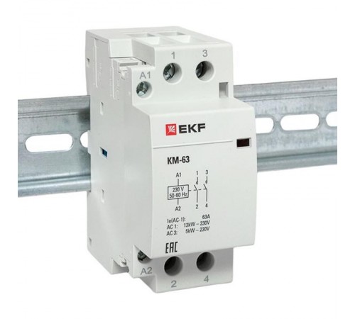 Контактор модульный КМ 63А 2NО (2 мод.) EKF PROxima  km-2-63-20  EKF