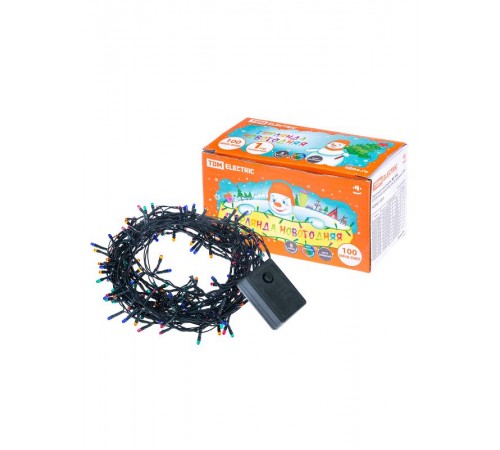 Гирлянда новогодняя, МГ 100, 220 В, многоцветная, 5 м, 8 режимов  SQ0361-0005  TDM ELECTRIC