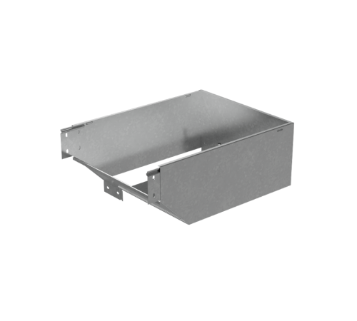 Угол вертикальный внешний L 100х400 мм с разворотом трассы на 90 град "ПЛЮС"  VLPDplus90-100-400-L  КМ-профиль