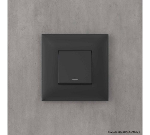 Выключатель одноклавишный в стену, "Avanti", "Черный матовый"  4412103  DKC