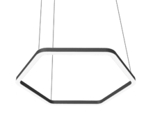 Светодиодный светильник Enso G 1100х980х40 мм 49 Вт 4000 К подвесной RAL9005 черный матовый с рассеивателем опал  V1-R0-9G524-30000-2004940  VARTON