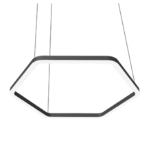 Светодиодный светильник Enso G 1100х980х40 мм 49 Вт 3000 К подвесной RAL9005 черный матовый с рассеивателем опал  V1-R0-9G524-30000-2004930  VARTON