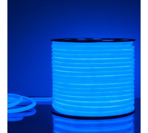 Гибкий неон LS003 220V 9.6W 144Led 2835 IP67 16mm круглый синий, 50 м  a043550  Elektrostandard
