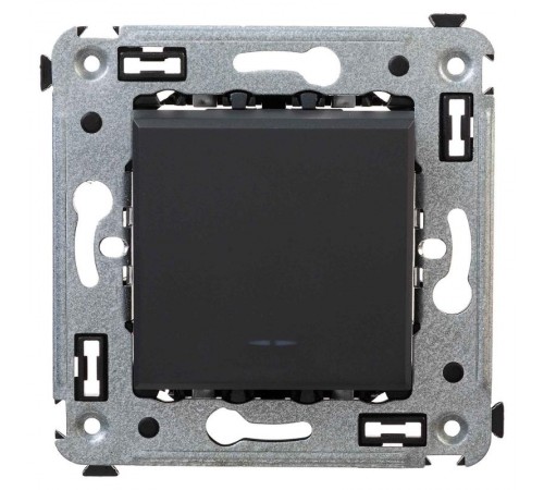 Выключатель одноклавишный в стену, "Avanti", "Черный матовый"  4412103  DKC