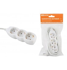 Удлинитель  бытовой У03  3 гнезда, 3метра, с заземлением, ПВС 3х1мм2  16А/250В   SQ1303-0001  TDM