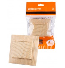 Розетка 2П+З 16А 250В IP44 с защ. шт. с крышкой сосна "Лама"  SQ1815-0314  TDM