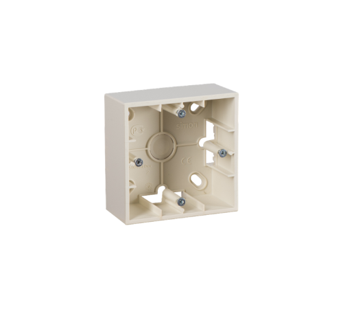 Simon 15 Сл. кость Монтажная коробка для накладного монтажа, 1 пост  1590751-031  Simon