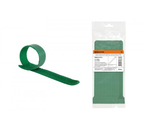 Хомут-липучка ХЛ 16х310 мм зеленый (20 шт)  SQ0515-0713  TDM