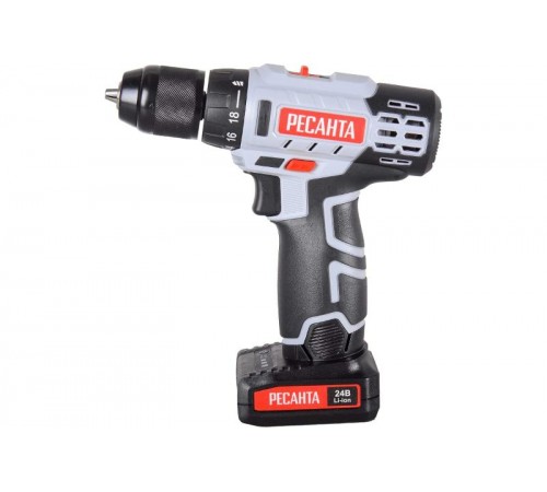 Дрель-шуруповерт аккумуляторная ДА-24-2ЛК  75/14/7  РЕСАНТА