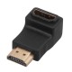 Переходник штекер HDMI - гнездо HDMI, угловой  17-6805  REXANT