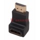 Переходник штекер HDMI - гнездо HDMI, угловой  17-6805  REXANT