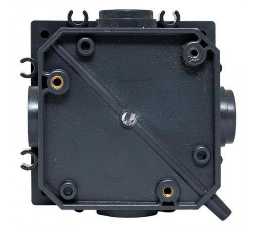 Лючок напольный C-Line 2 IP44 86*86 мм на 2модуля=1пост (с напольной коробкой для установки в фальш-пол и бетон) матовый никель  cl-ln-knl-2  EKF