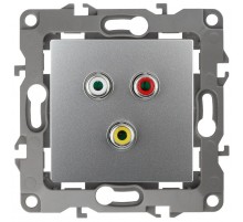 Розетка RCA 12-3113-03  ,  алюминий  Б0027473  ЭРА