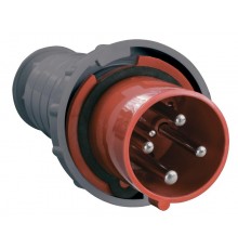 Вилка 034 3Р+РЕ 63А 380В IP54  PSR02-063-4  IEK
