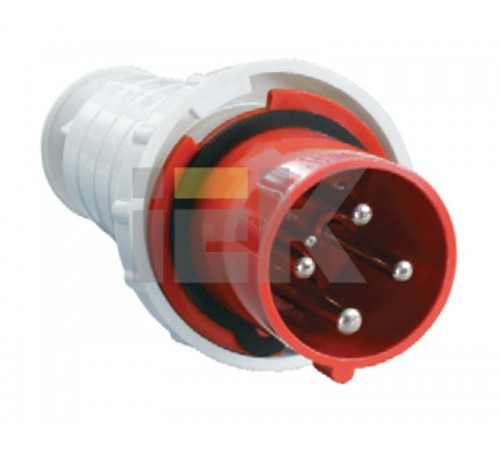 Вилка 034 3Р+РЕ 63А 380В IP54  PSR02-063-4  IEK
