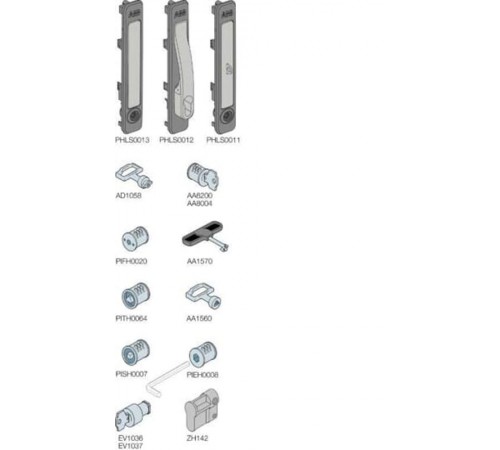 Ручка двери под навесной замок (зап.ч.)1STQ002282B0000  ABB