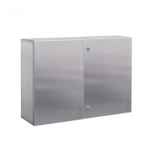 Шкаф навесной CE из нержавеющей стали (AISI 316) двухдверный 600x800x300 мм с фланцем  R5CEF06832  DKC - ( замена на код R5STH0683F-316 )