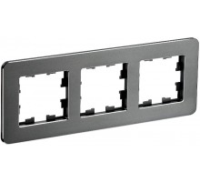 BRITE Рамка 3-ая РУ-3-1-Бр металл титан RE  BR-M32-M-01-K48  IEK