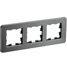 BRITE Рамка 3-ая РУ-3-1-Бр металл титан RE  BR-M32-M-01-K48  IEK