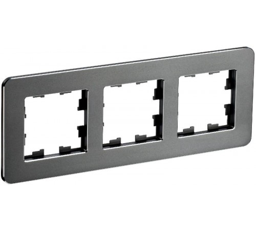 BRITE Рамка 3-ая РУ-3-1-Бр металл титан RE  BR-M32-M-01-K48  IEK