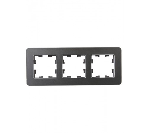 BRITE Рамка 3-ая РУ-3-1-Бр металл титан RE  BR-M32-M-01-K48  IEK