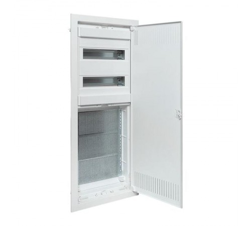 Встраиваемый комбинир. щит "Nova" (2 DIN + 3 МП) 5 габарит 24 мод. с металлической перфорированной дверью IP41  nv-cb-pmd-2+3  EKF