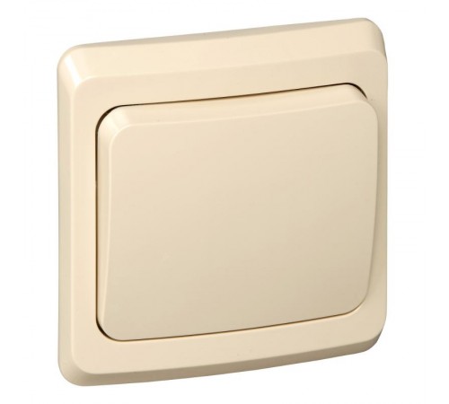 Этюд Кремовый С/У Переключатель 1-клавишный  BC10-004K  SE