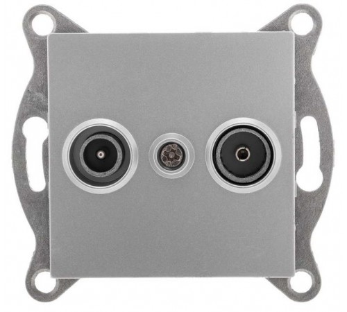 Ugra Розетка TV+ SAT, оконечная, СУ, серебро  С11TS1-004  GUSI Electric