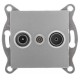 Ugra Розетка TV+ SAT, оконечная, СУ, серебро  С11TS1-004  GUSI Electric