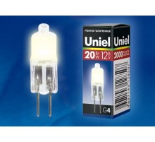 Лампа галогенная  ESL JC 20W G4 12V CL Картонная коробка  00481  Uniel