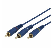 Шнур 3 RCA - 3 RCA, 1,5м, синий (GOLD) REXANT  17-0202-1  REXANT