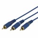 Шнур 3 RCA - 3 RCA, 1,5м, синий (GOLD) REXANT  17-0202-1  REXANT