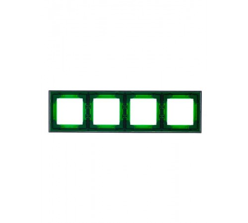 ABB Levit Зелёный / дымчатый чёрный Рамка 4-ая  3901H-A05040 67W  2CHH015040A6067  ABB