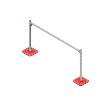 Опорная конструкция для гор. прямоуг. воздуховодов  TECHNORAPTOR FOOT 2000х1000  KM-TR-F-SSHRAD-2000-1000  КМ - профиль