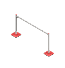 Опорная конструкция для гор. прямоуг. воздуховодов  TECHNORAPTOR FOOT 2000х1000  KM-TR-F-SSHRAD-2000-1000  КМ - профиль