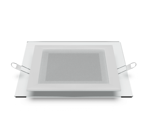 Светильник светодиодный квадратный с декоративным стеклом,160х160х30, O118x118 12W 3000K, 900 лм  948111112  Gauss