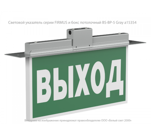 Указатель аварийный светодиодный BS-FIRMUS-71-S1-INEXI2 3Вт 1ч  IP40 постоянный накладной/подвесной  a18967 Белый свет