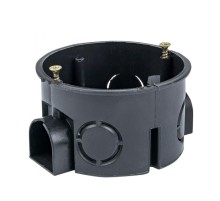 Коробка установочная приборная КМТ-010-044 со стыковочными узлами и саморезами для твердых стен (71х42) розничный стикер PROxima  plc-kmt-010-044-r 