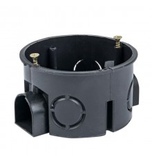 Коробка установочная приборная КМТ-010-044 со стыковочными узлами и саморезами для твердых стен (71х42) розничный стикер PROxima  plc-kmt-010-044-r 