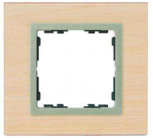 Simon 82 Рамка декоративная, 4 поста, S82 Nature, Дерево, клён-шампань  82947-68  Simon