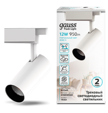 Светильник светодиодный трековый цилиндр 12W 950lm 4000K 180-220V IP20 55*190мм белый угол 24  TR064  Gauss
