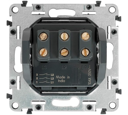 Valena Мех IN'MATIC Выключатель 3-клавишный 10АХ 250В  752003  Legrand