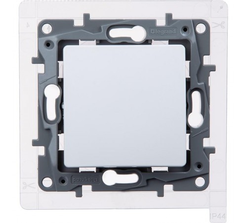 Переключатель одноклавишный IP44 - Legrand Etika - 10А 250В безвинтовые зажимы - белый  672207  Legrand