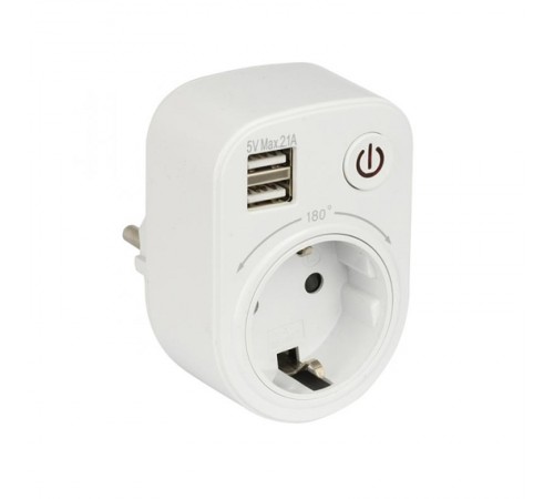 Розеточный блок SB-01 (розетка 2P+E 16А, 2 USB разъема 5V 2,1A) EKF PROxima  SB-01  EKF