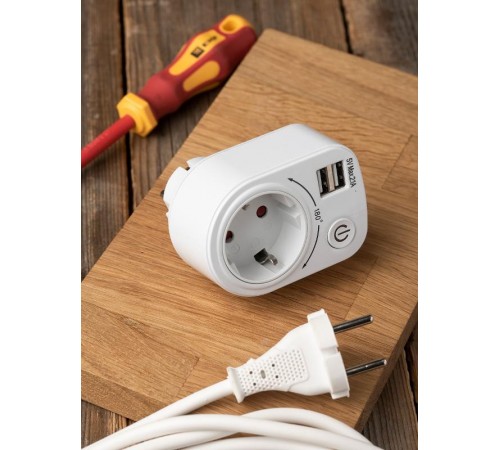 Розеточный блок SB-01 (розетка 2P+E 16А, 2 USB разъема 5V 2,1A) EKF PROxima  SB-01  EKF