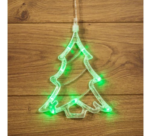 Фигура светодиодная "Елочка" на присоске с подвесом, цвет зеленый  501-017  NEON-NIGHT
